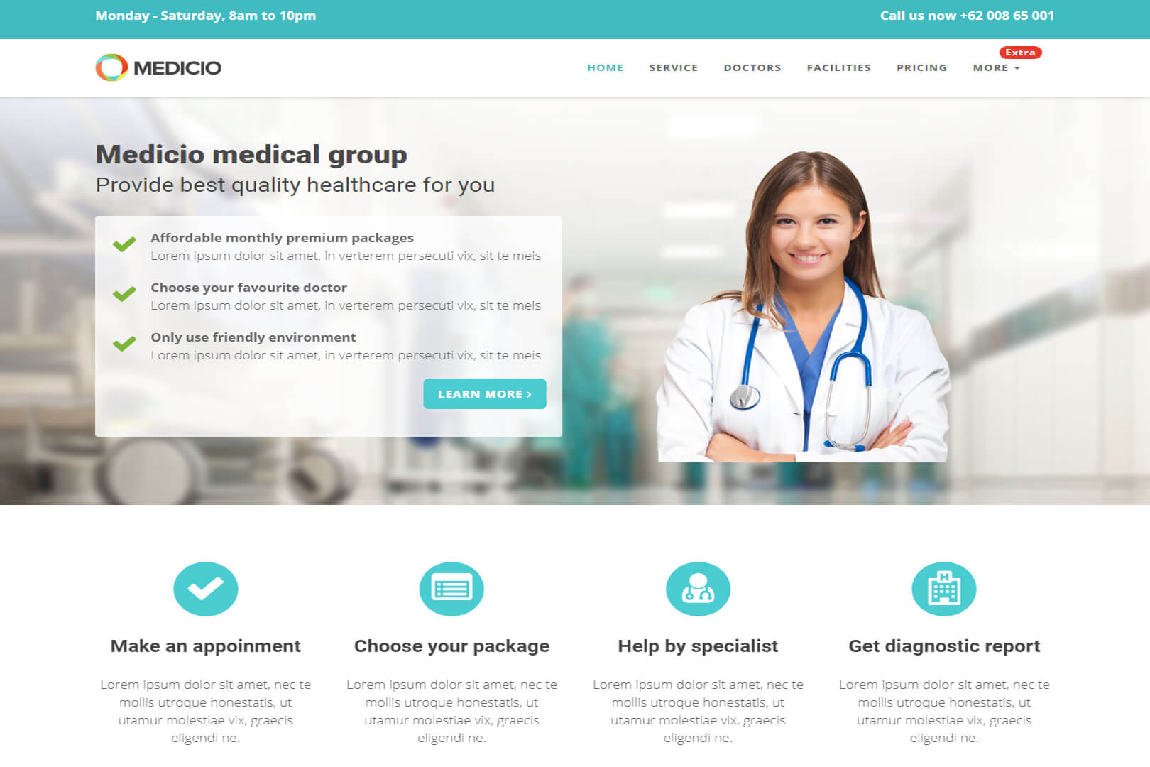 Medicio Bootstrap Website Theme Free Download